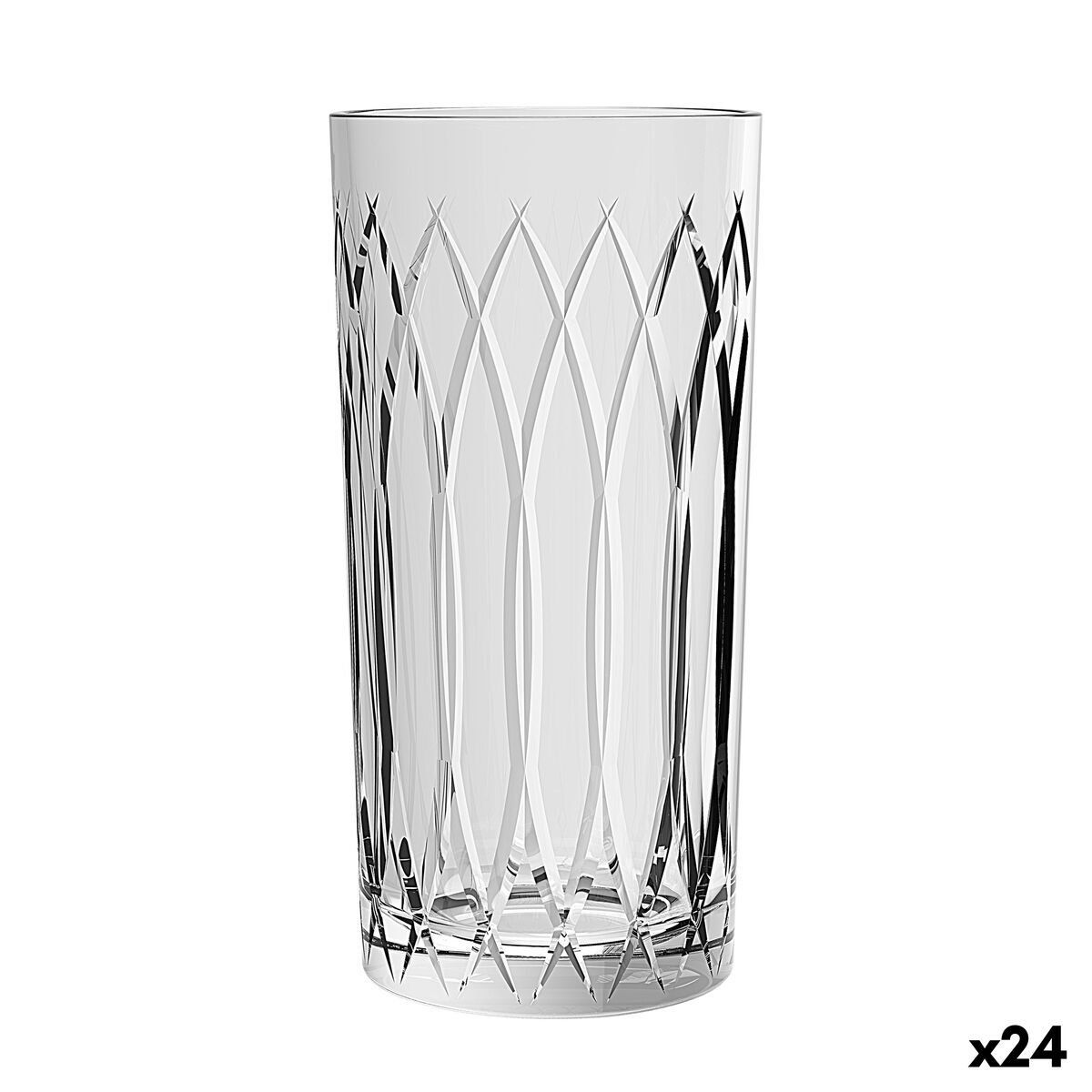 Vaso La Mediterránea Phasai seu Transparente Vidrio 460 ml (24 Unidades)