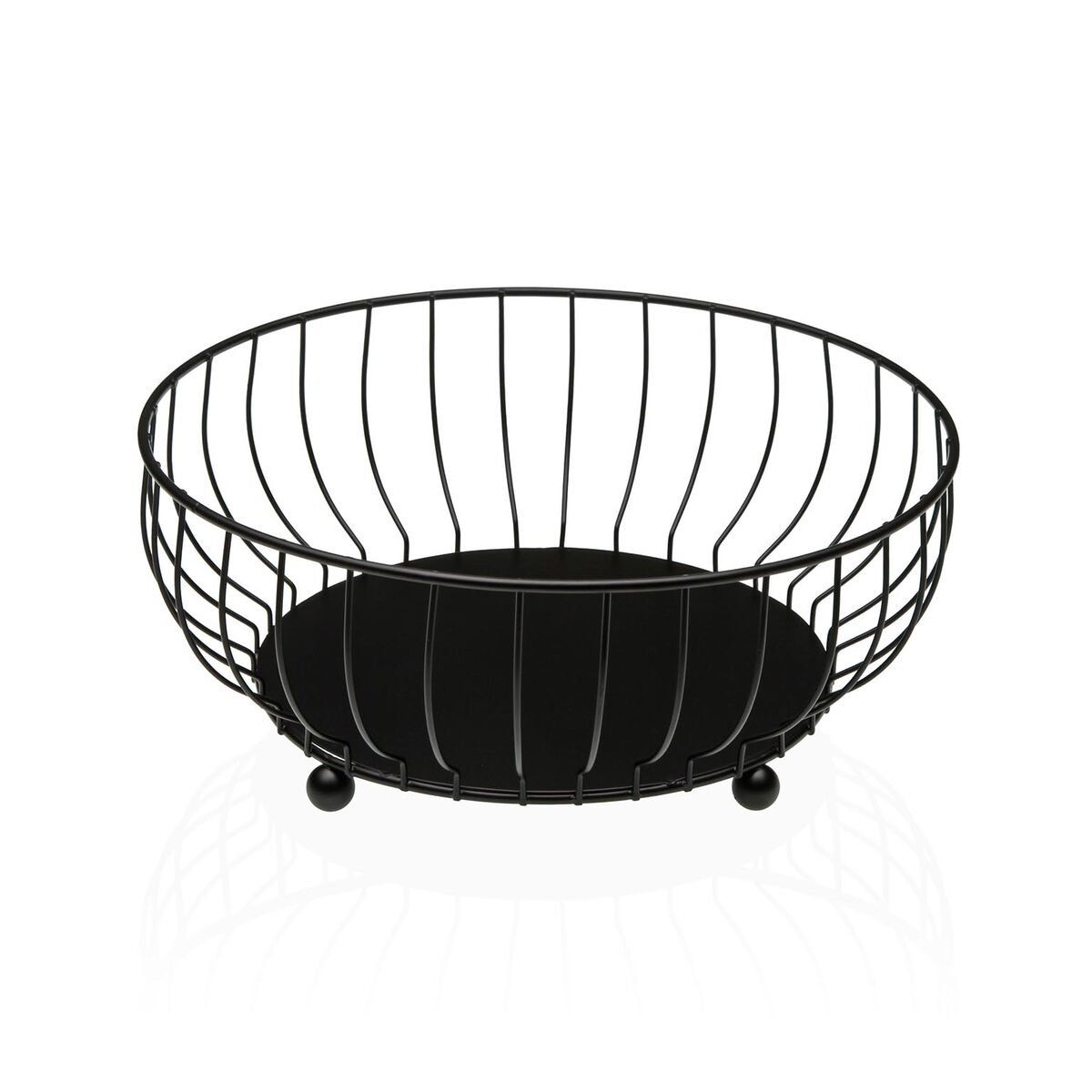 Frutero Versa Negro Metal Acero 27,5 X 11 X 27,5 CM