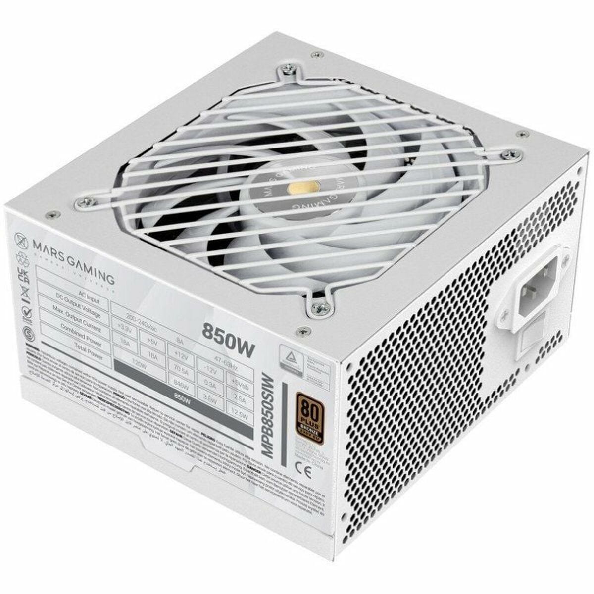 Fuente de Alimentación Mars Gaming MPB850SIW 850 W 80 Plus Bronze