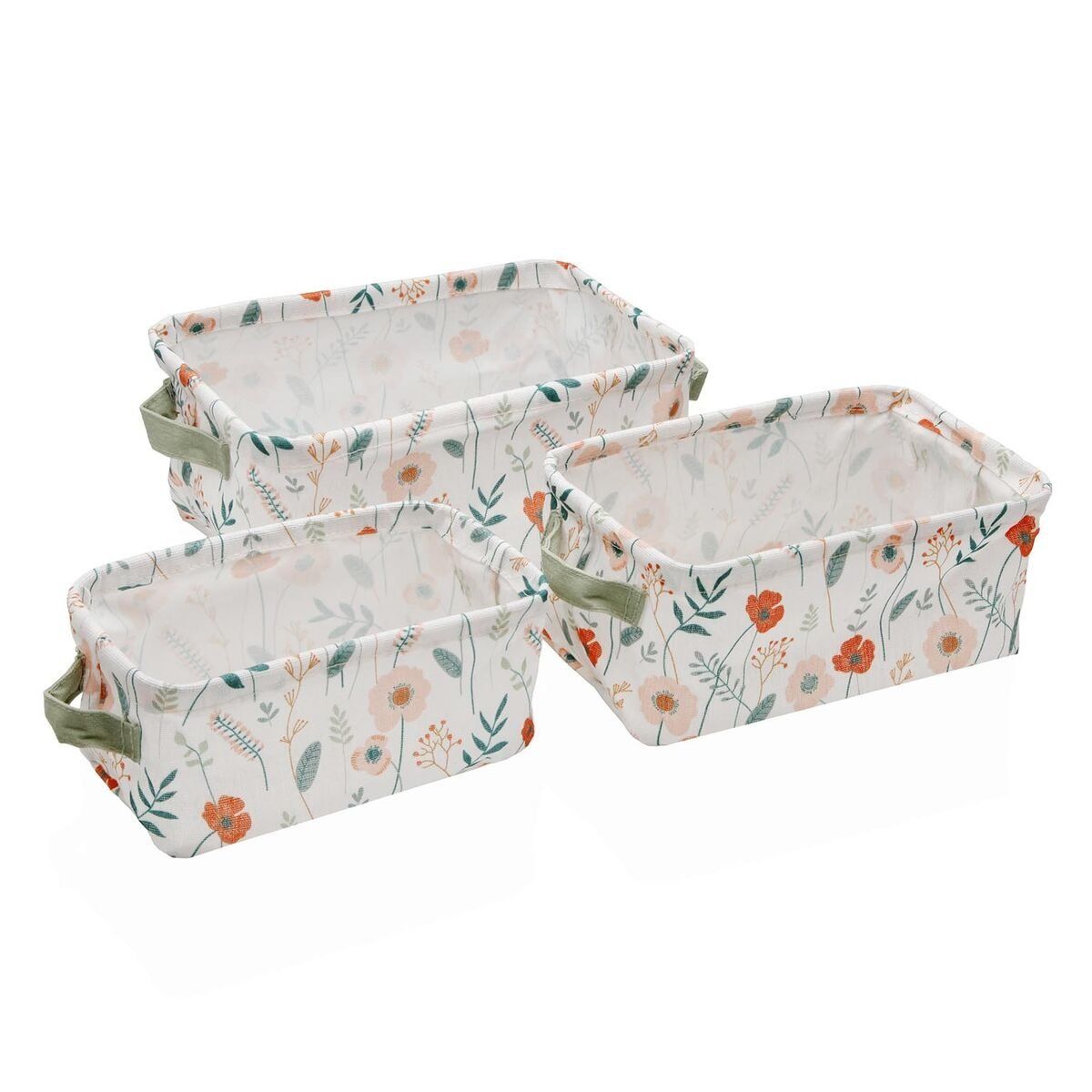 Juego de Cestas Versa Textil 18 x 14 x 28 cm 28 x 18 x 14 cm
