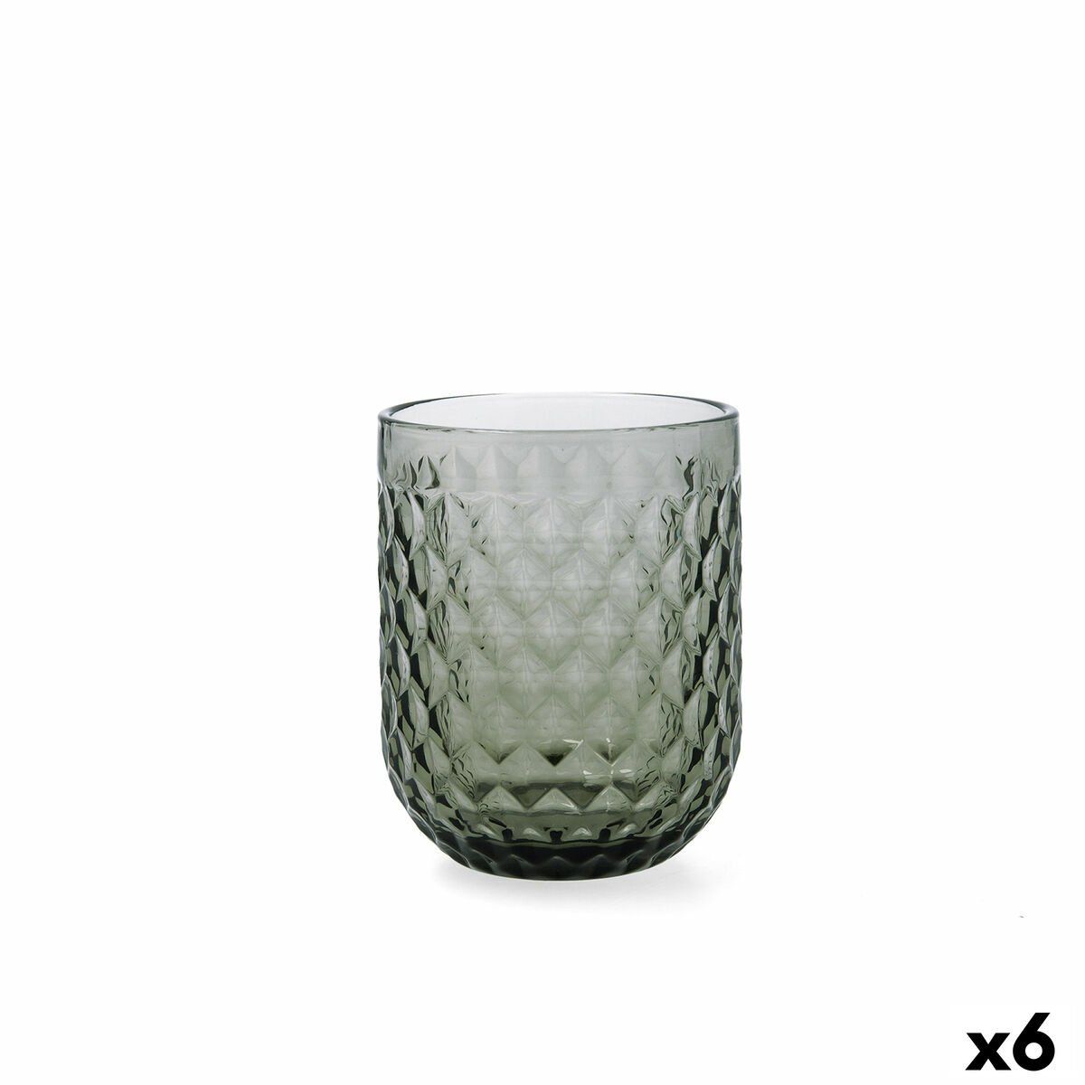 Vaso de agua Bidasoa Elite Gris Vidrio 260 ml (6 Unidades)