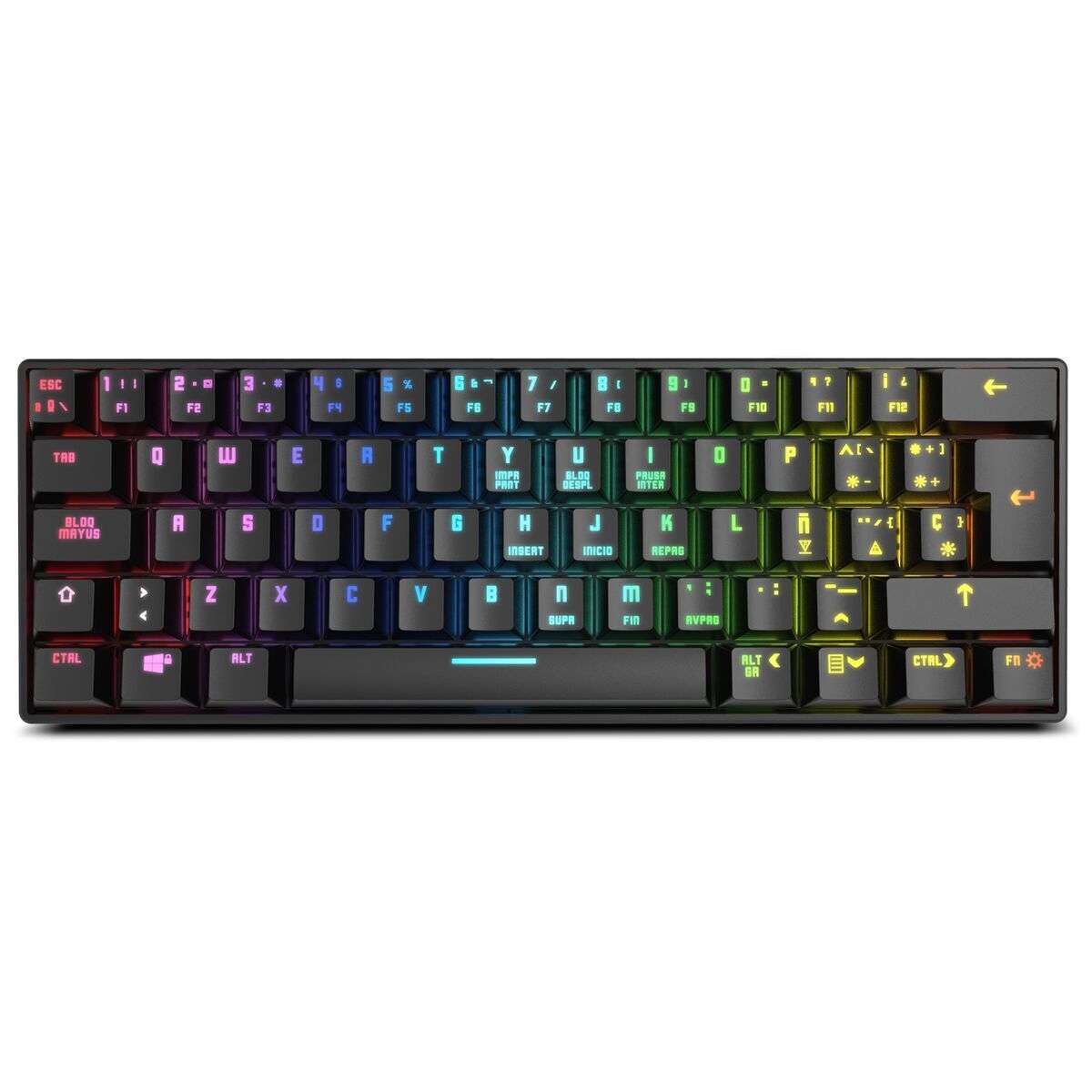 Teclado Krom Kluster Negro RGB