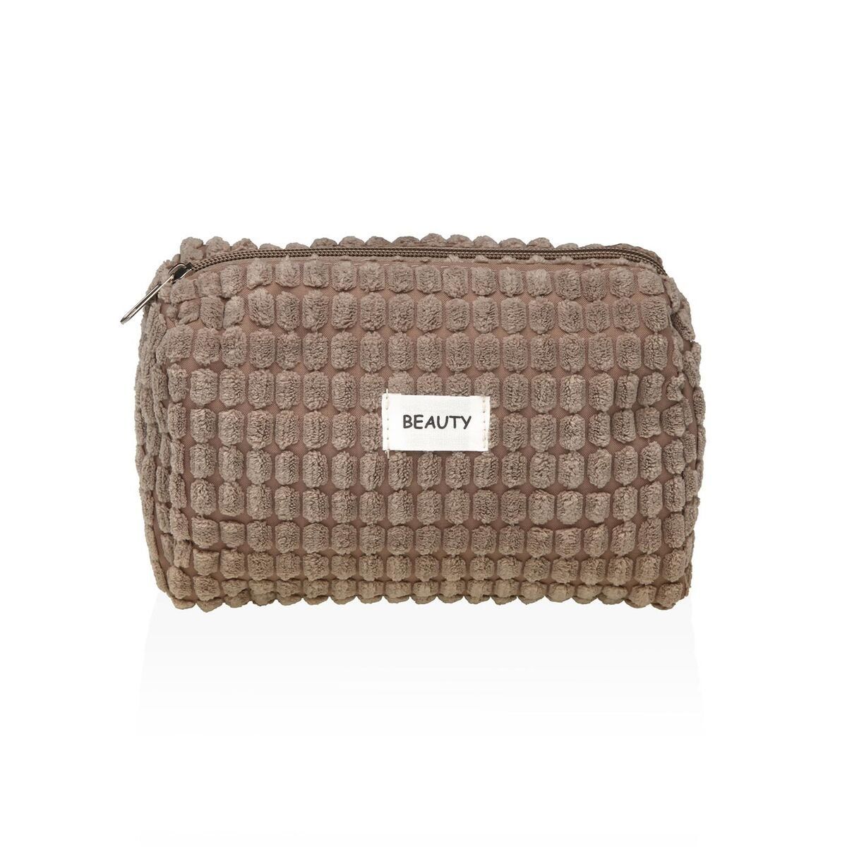 Neceser de Viaje Versa Corduroy Caqui Poliéster 8 x 11 x 18 cm