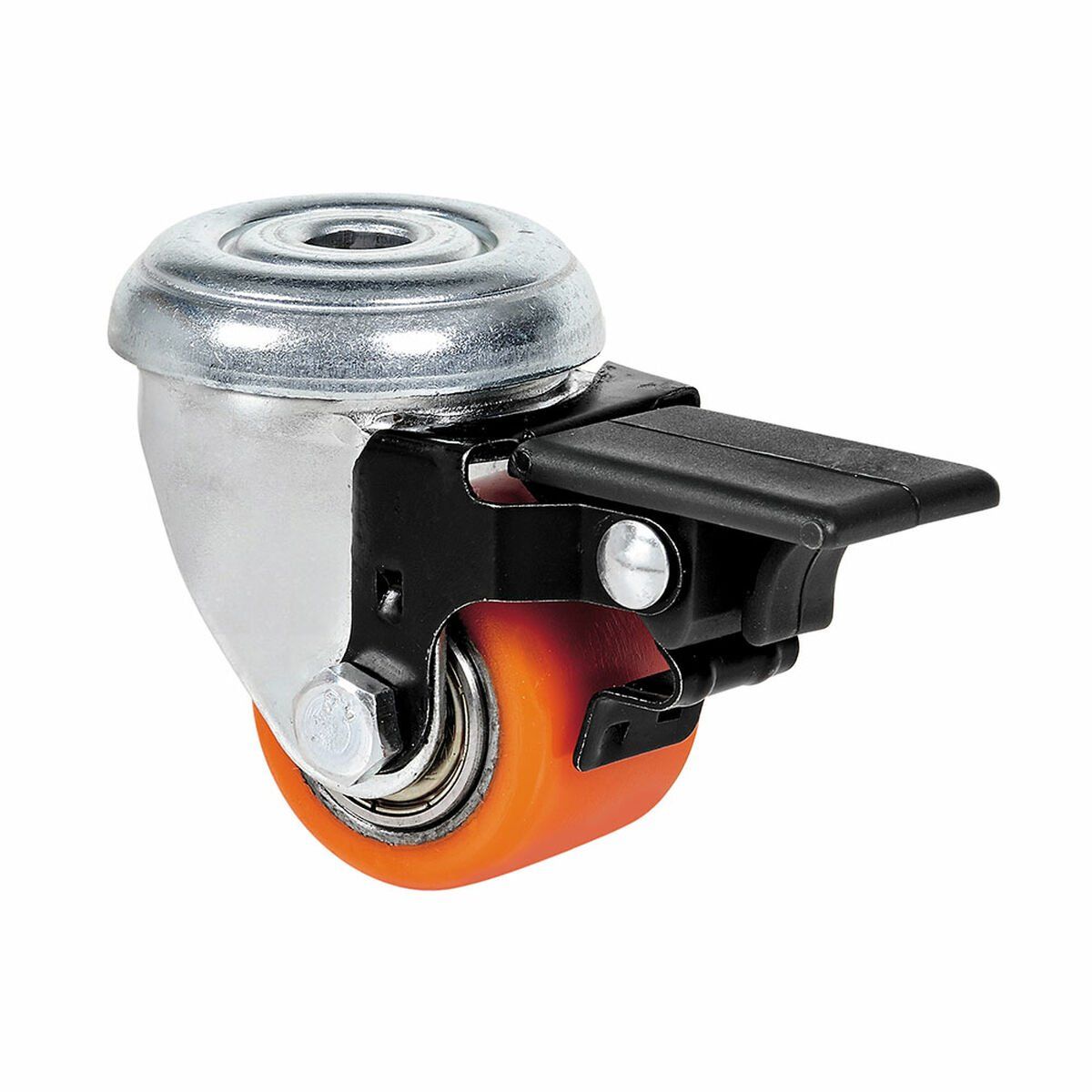 Rueda Ruedas Alex Naranja Poliuretano Hierro Ø 3,5 CM giratoria