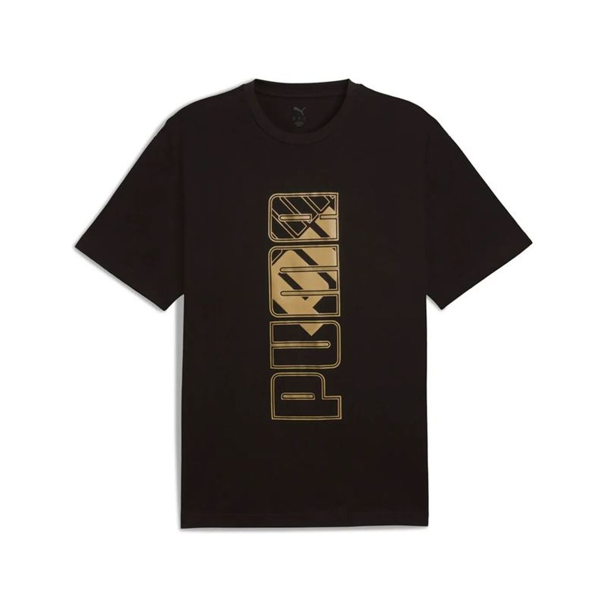 Camiseta de Manga Corta Hombre Puma Maximal Metallic Relaxed Tee Negro
