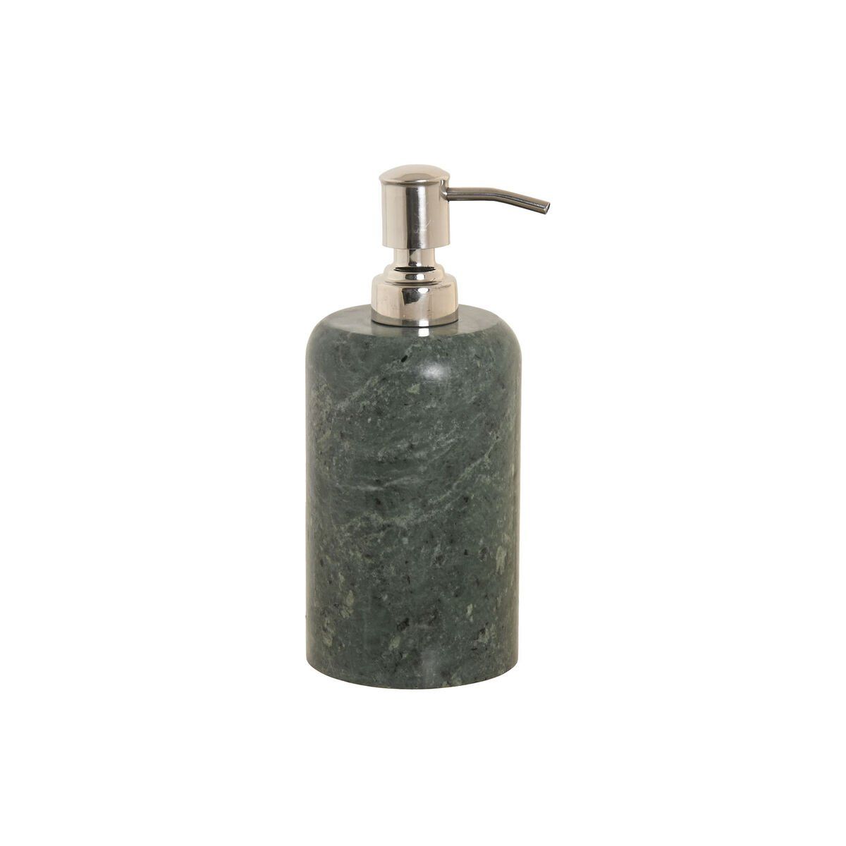Dispensador de Jabón Home ESPRIT Verde Plateado Acero Inoxidable Mármol Moderno 7,5 x 7,5 x 18 cm
