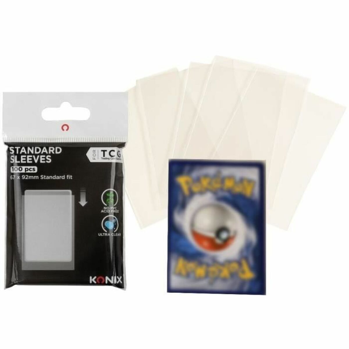 Fundas para cartas KONIX 100 Unidades