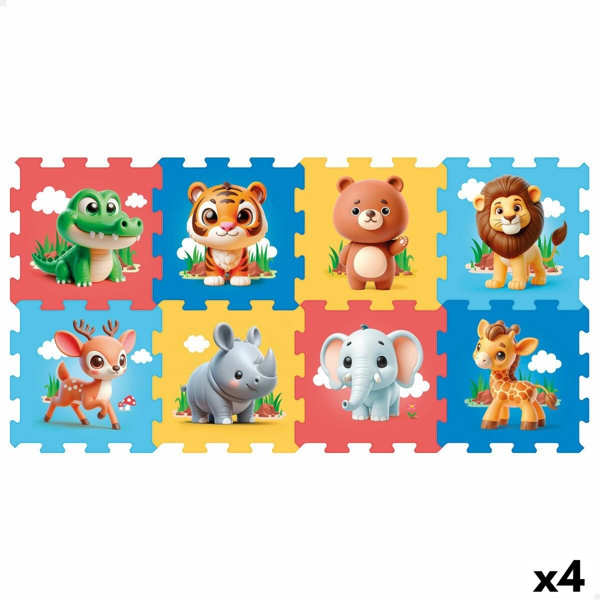 Alfombra de Puzzle Colorbaby Plástico EVA 114 x 58 cm 8 Piezas (4 Unidades)