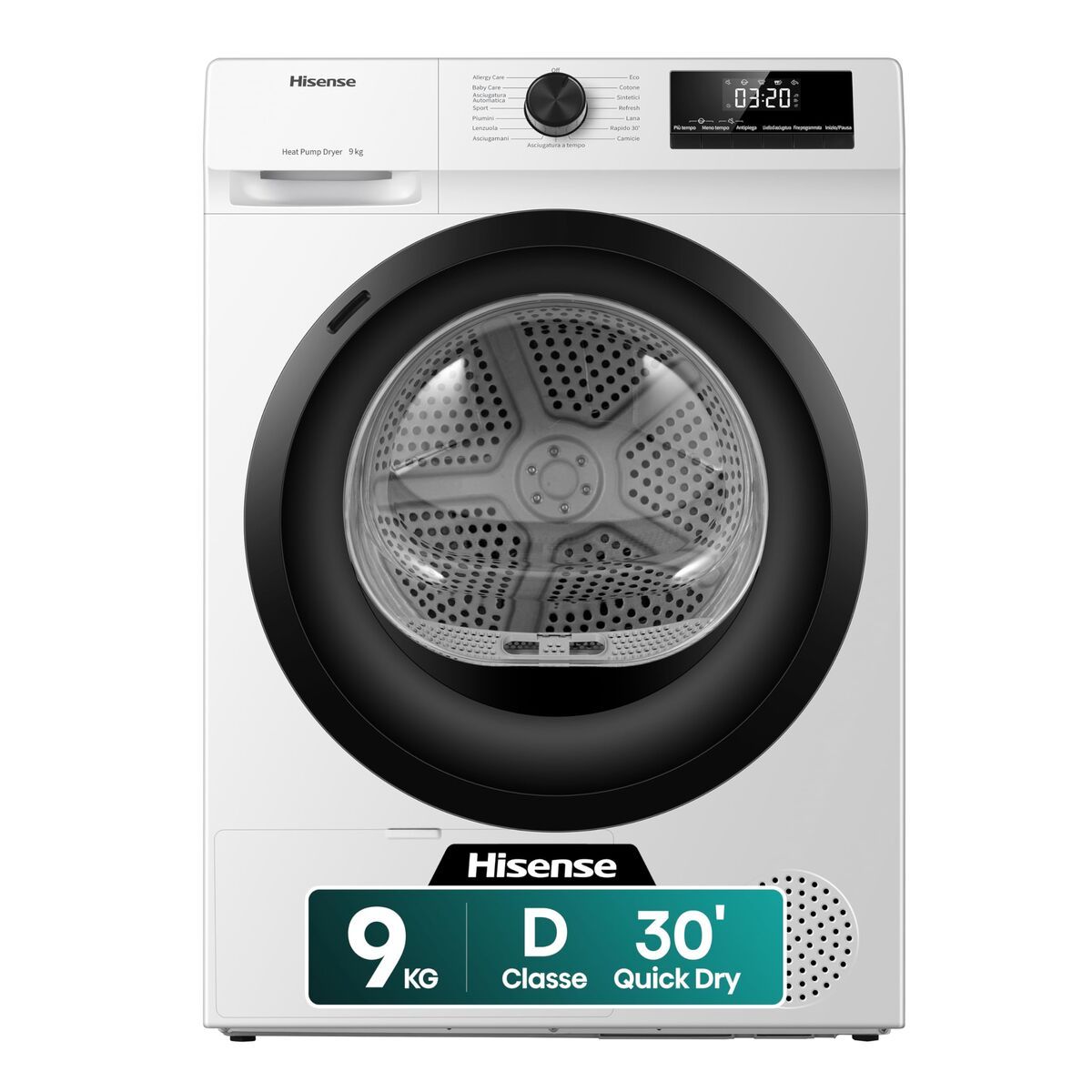 Secadora con bomba de calor Hisense 9 kg