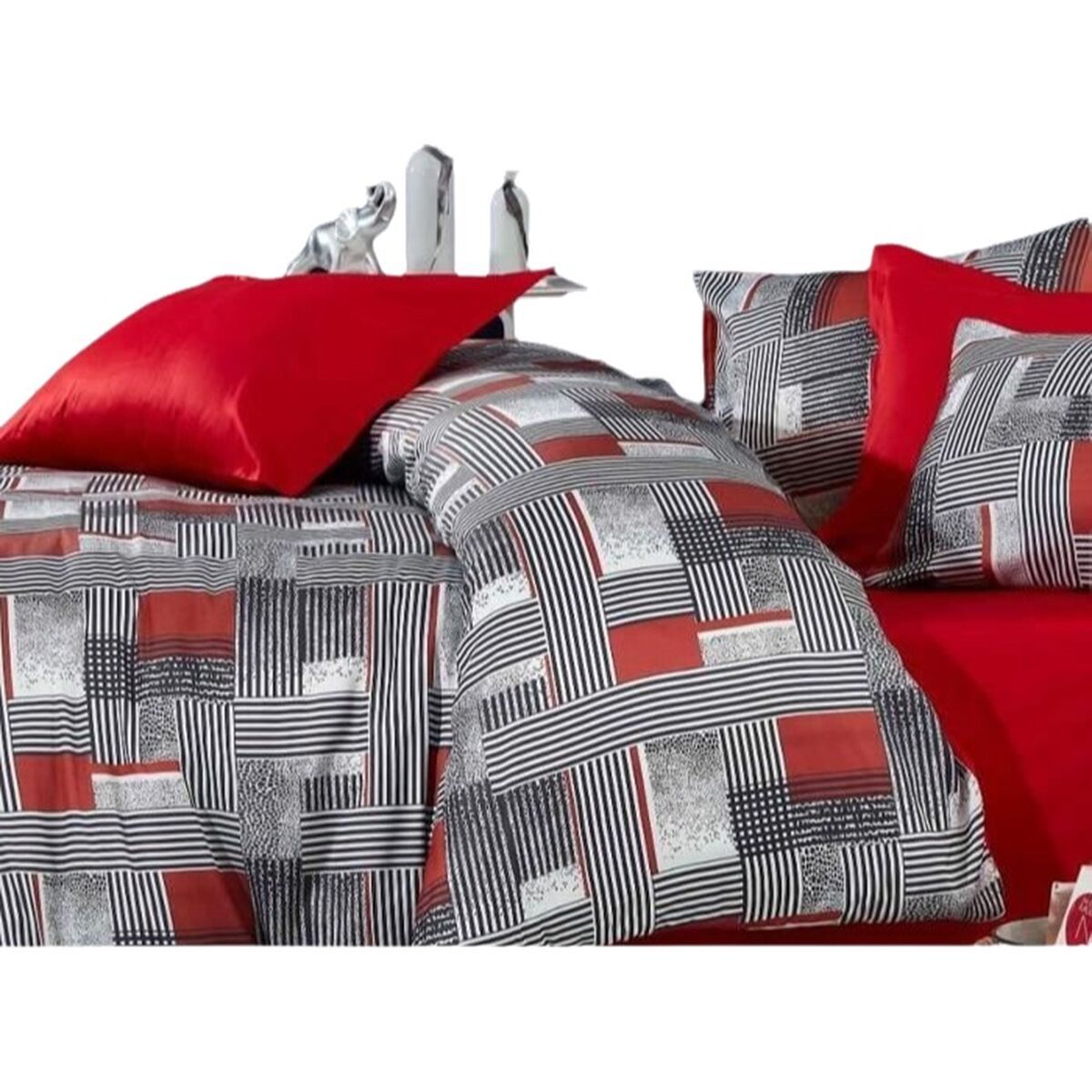 Juego de funda nórdica Gris Cama de 200 3 Piezas