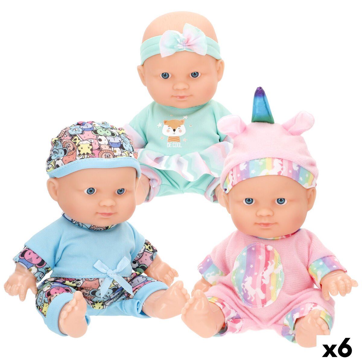Muñeco Bebé Colorbaby 14 x 20 x 7 cm 6 Unidades
