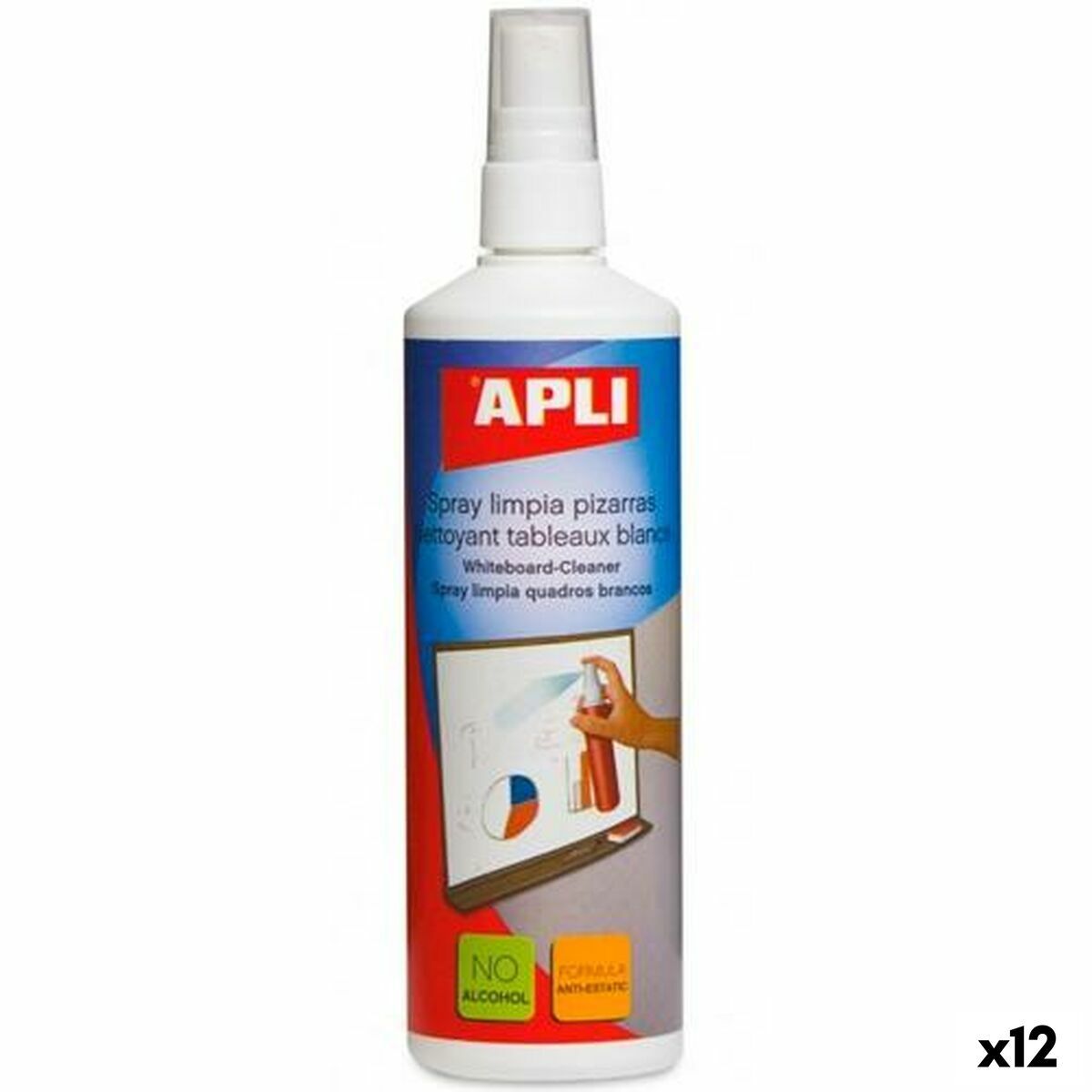 Líquido/Spray limpiador Apli Pizarra blanca