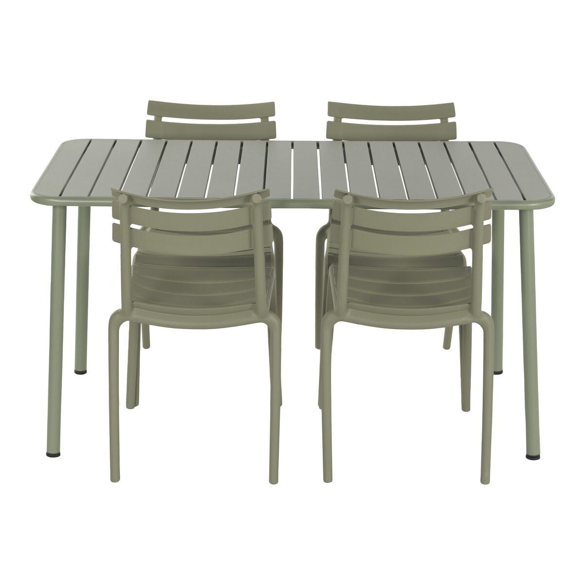 Conjunto de Mesa con 4 Sillas Home ESPRIT Verde 140 x 70 x 75 cm