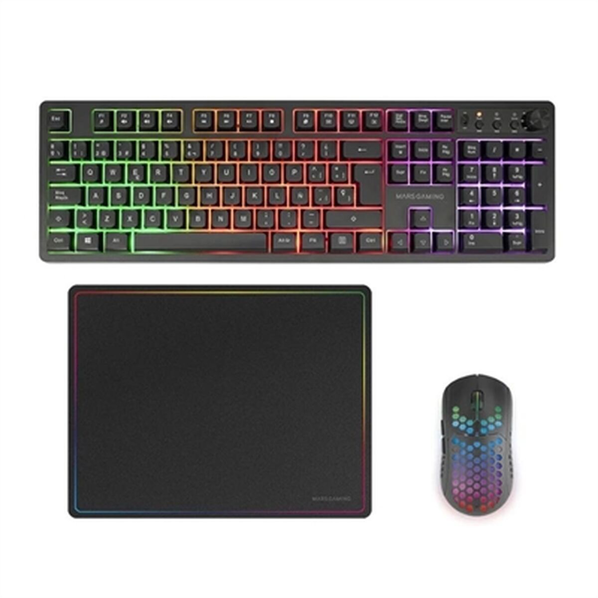 Teclado y Ratón Mars Gaming MCPWX Negro Español Qwerty Español