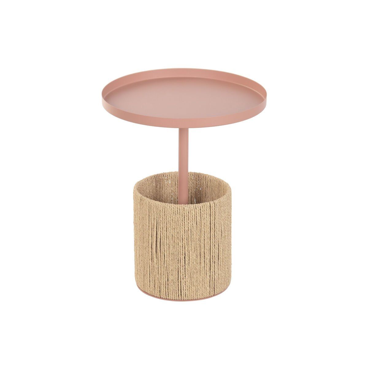 Mesa auxiliar Home ESPRIT Marrón Rosa claro 40 x 40 x 50 cm