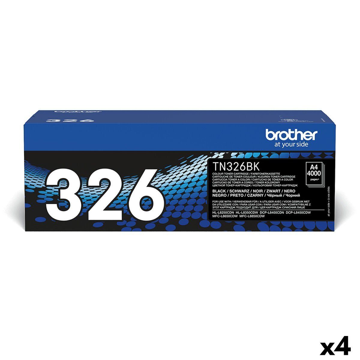Tóner Brother TN326BK Negro (4 Unidades)