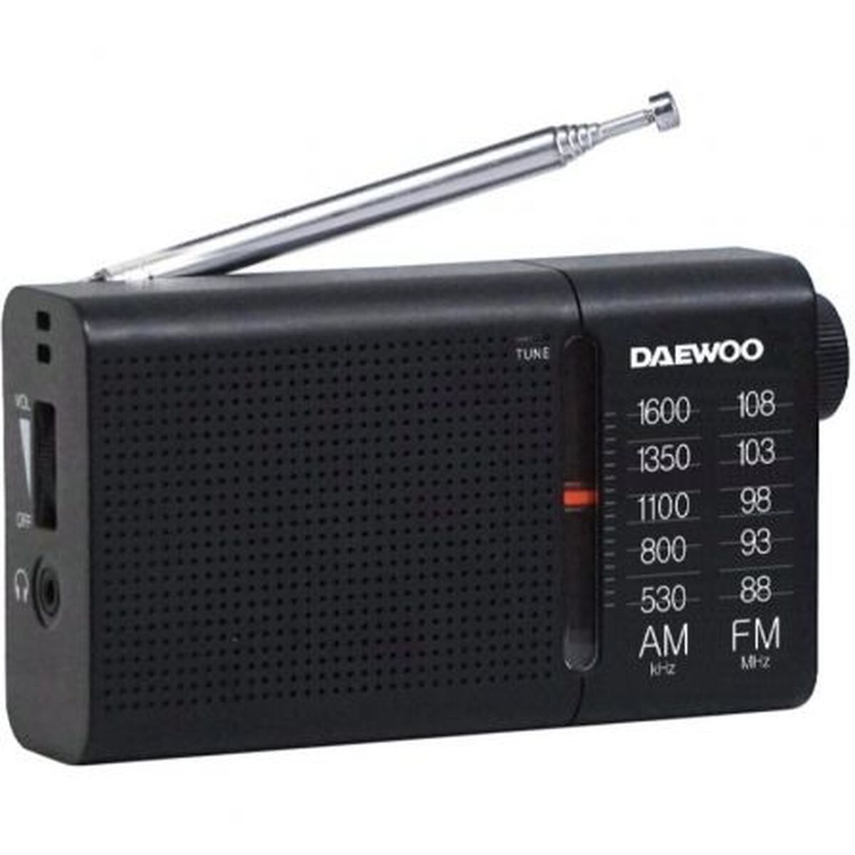 Radio Portátil Daewoo DW1119 Negro AM/FM