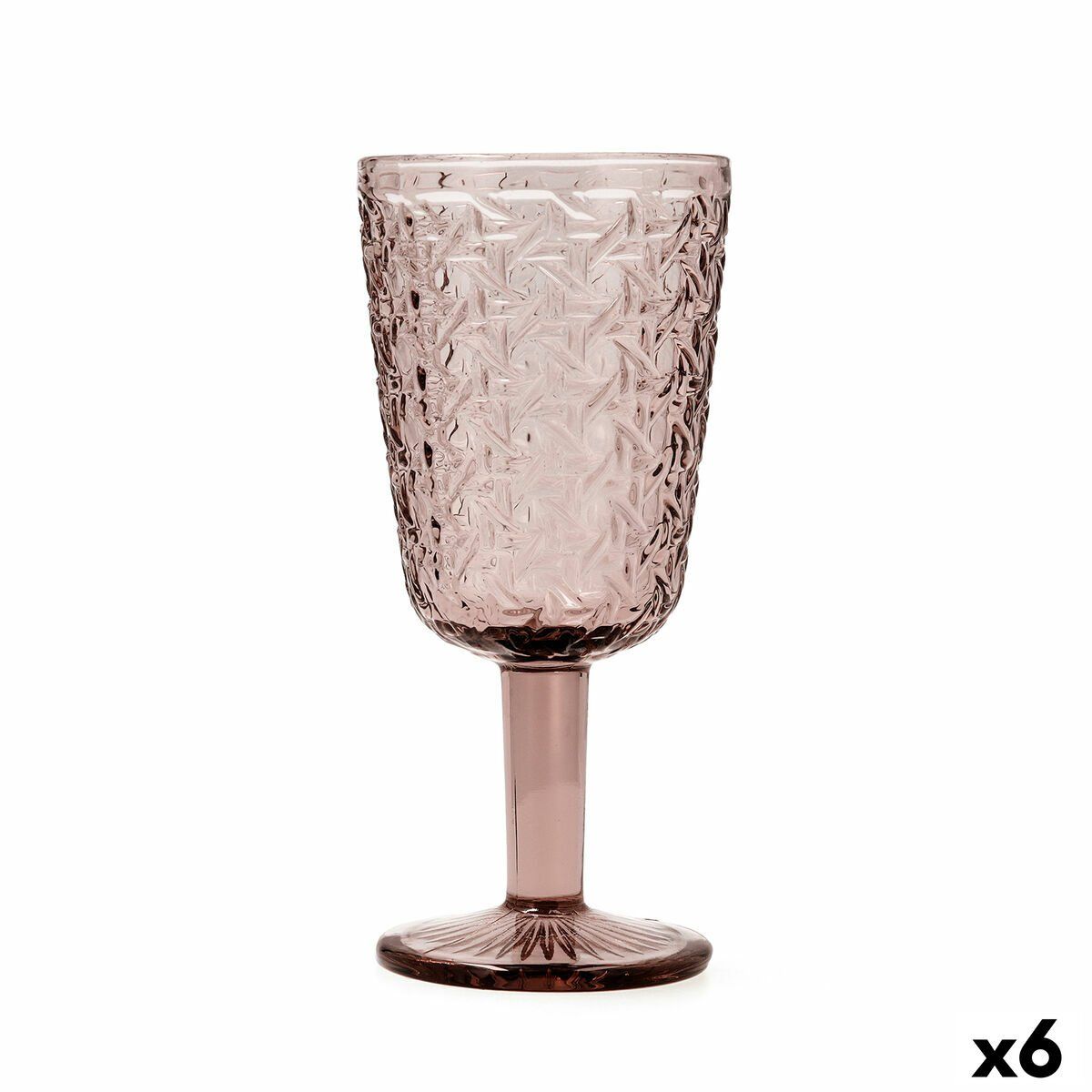Copa Bidasoa Agata Rosa Vidrio 285 ml (6 Unidades)