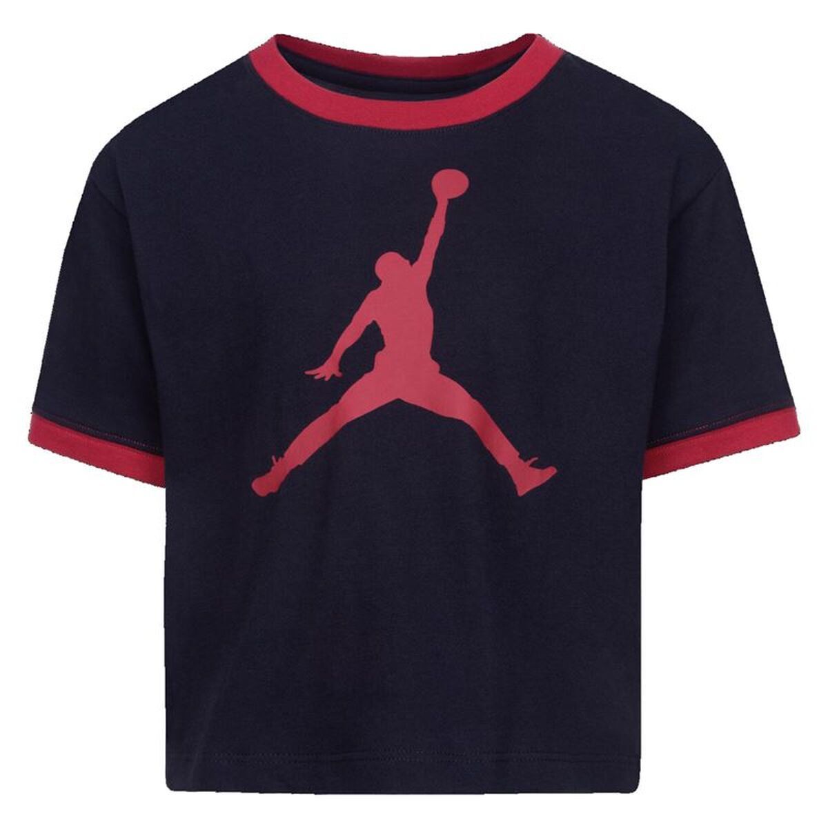 Camiseta de Manga Corta Infantil Nike Essentials Ringer Negro