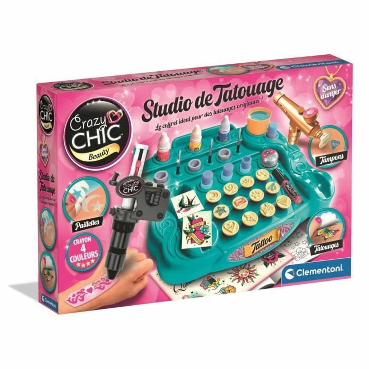 Juego de Manualidades Clementoni Studio Tatuajes Temporales