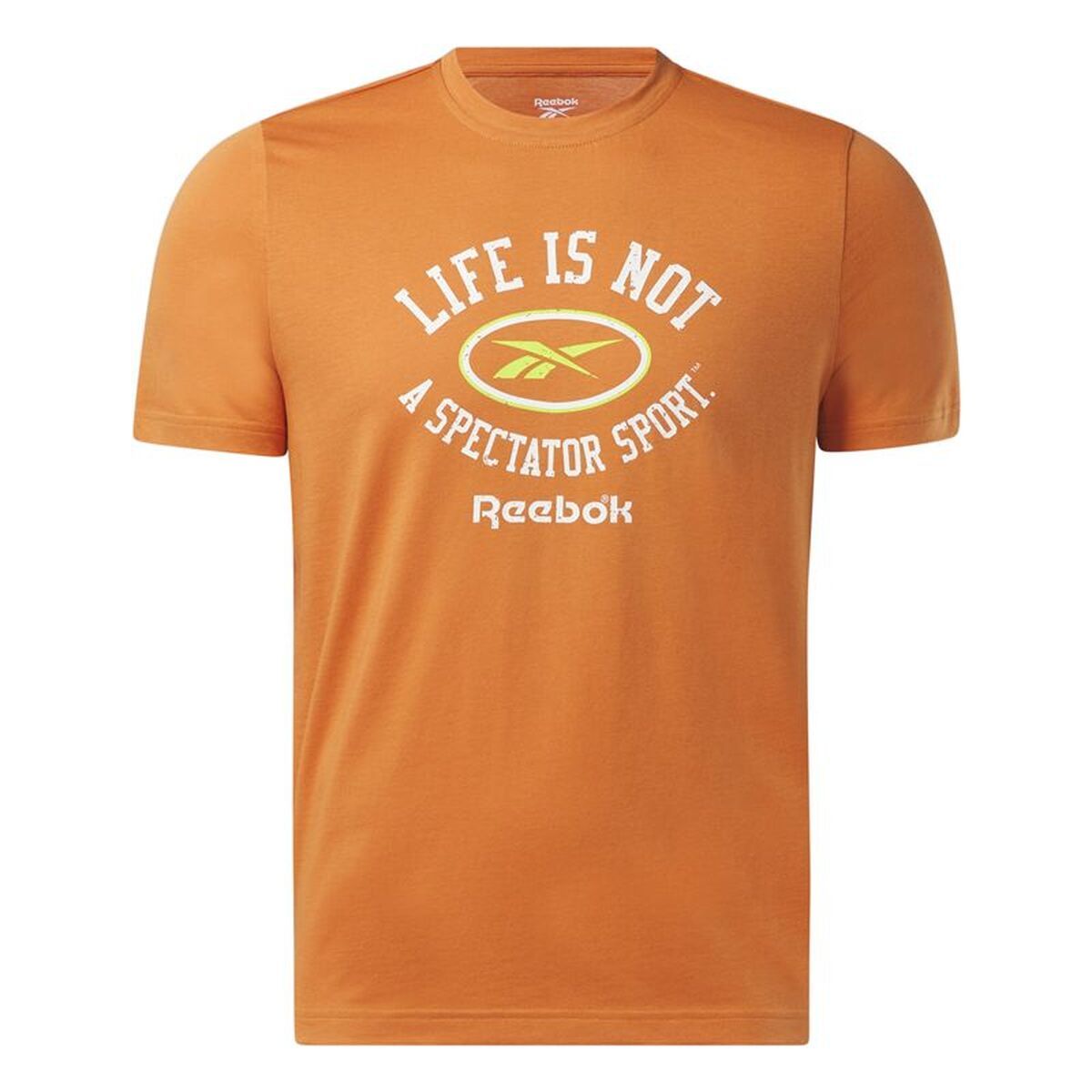 Camiseta de Manga Corta Hombre Reebok HS4884 Naranja S