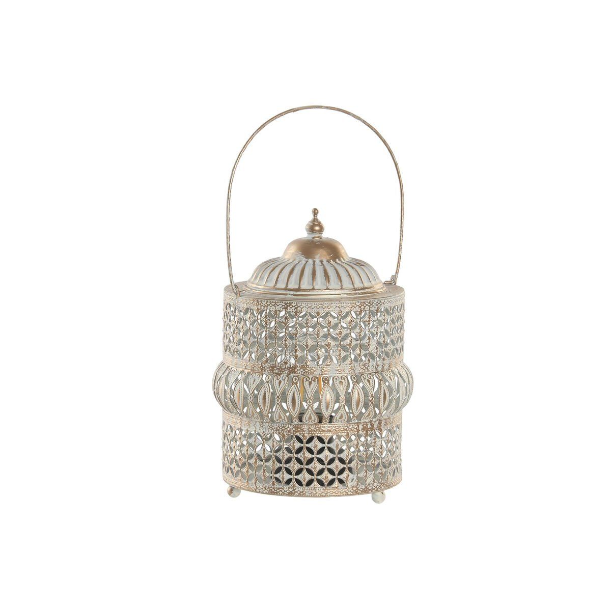 Farol Home ESPRIT Blanco Dorado Metal Árabe 14,5 X 14,5 X 19,5 CM