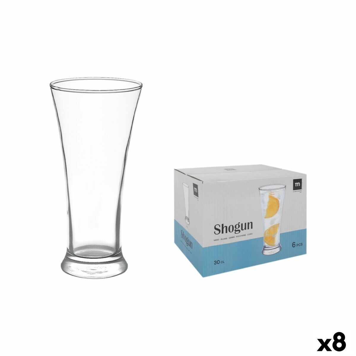Set de Vasos La Mediterránea SHOGUN 0,3 L 6 Piezas (8 Unidades)