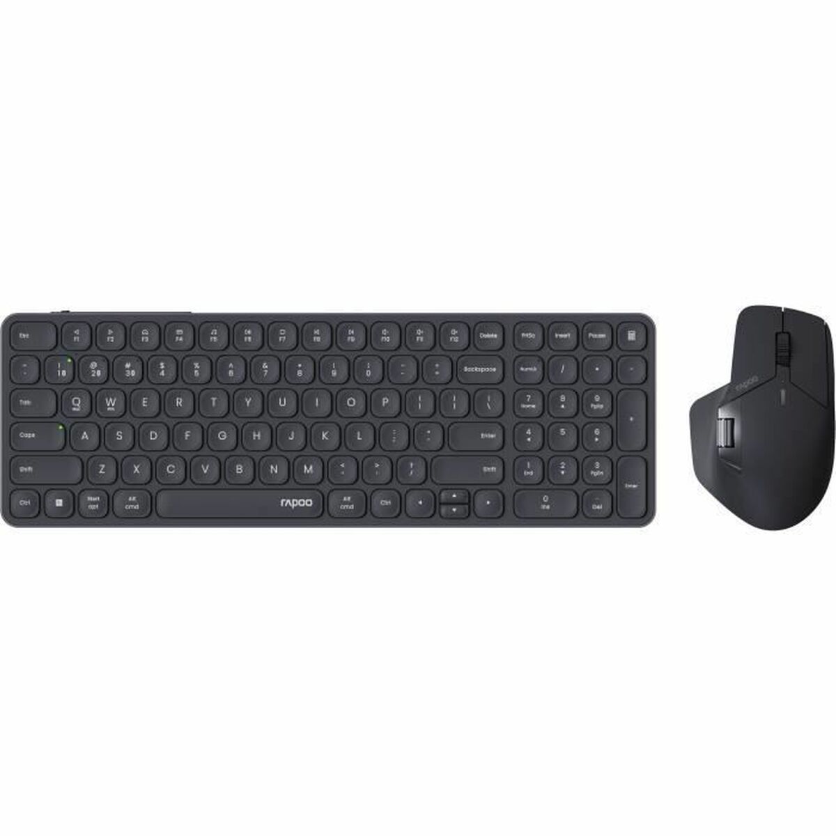 Teclado y Ratón Rapoo 9760M Gris AZERTY