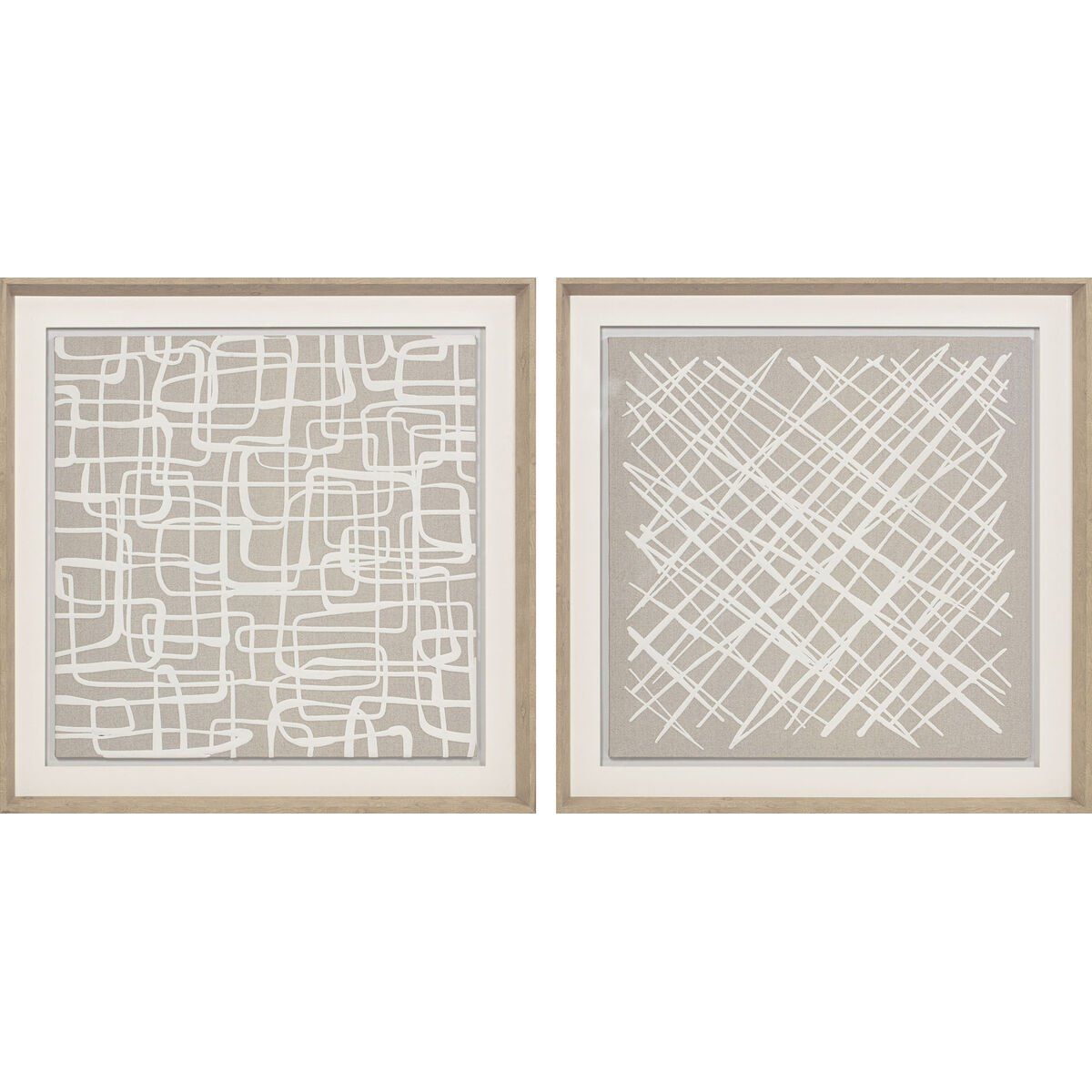 Cuadro Home ESPRIT Cristal Poliestireno 80 x 5 x 80 cm (2 Unidades)