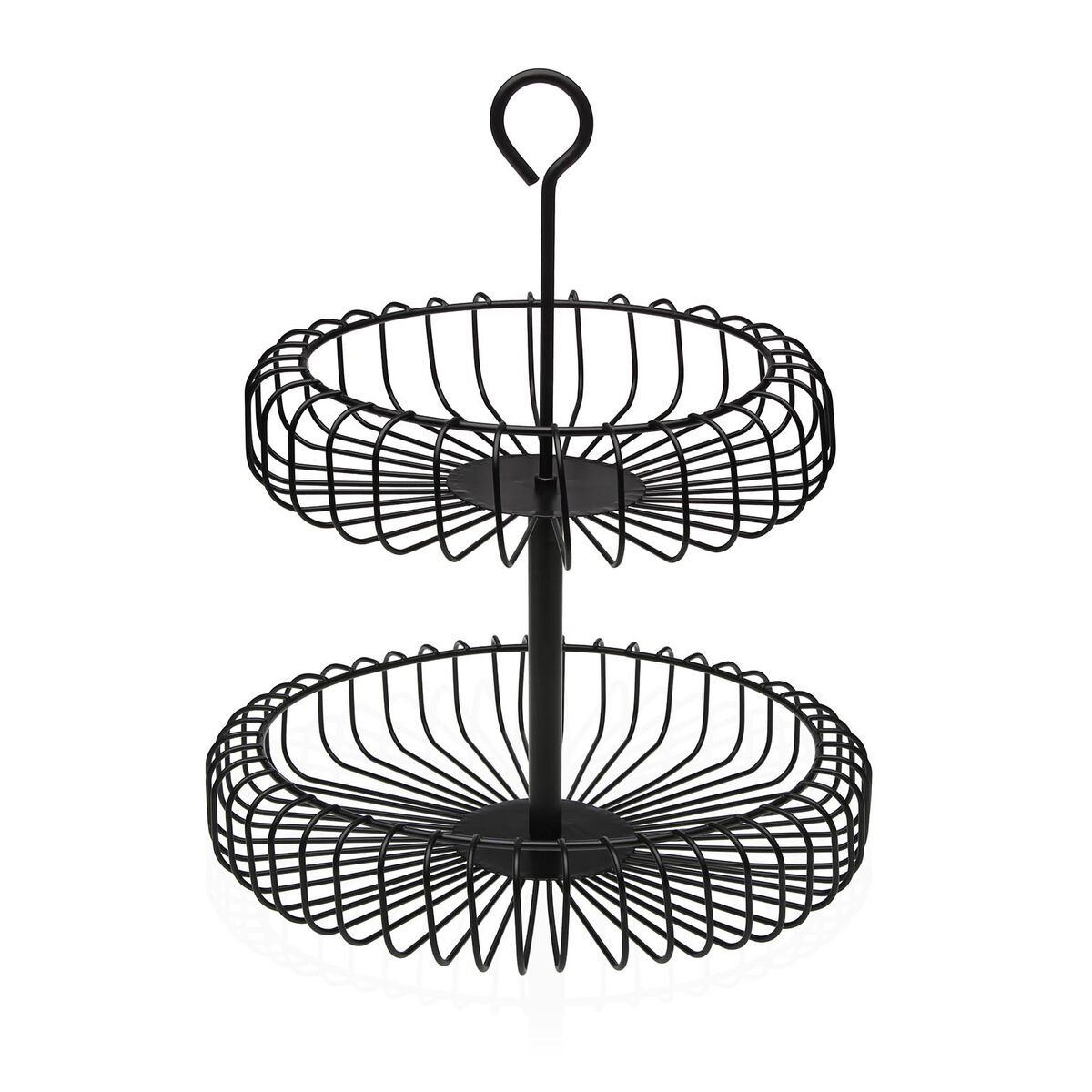Frutero Versa Negro Metal Acero 32 x 37 x 32 cm