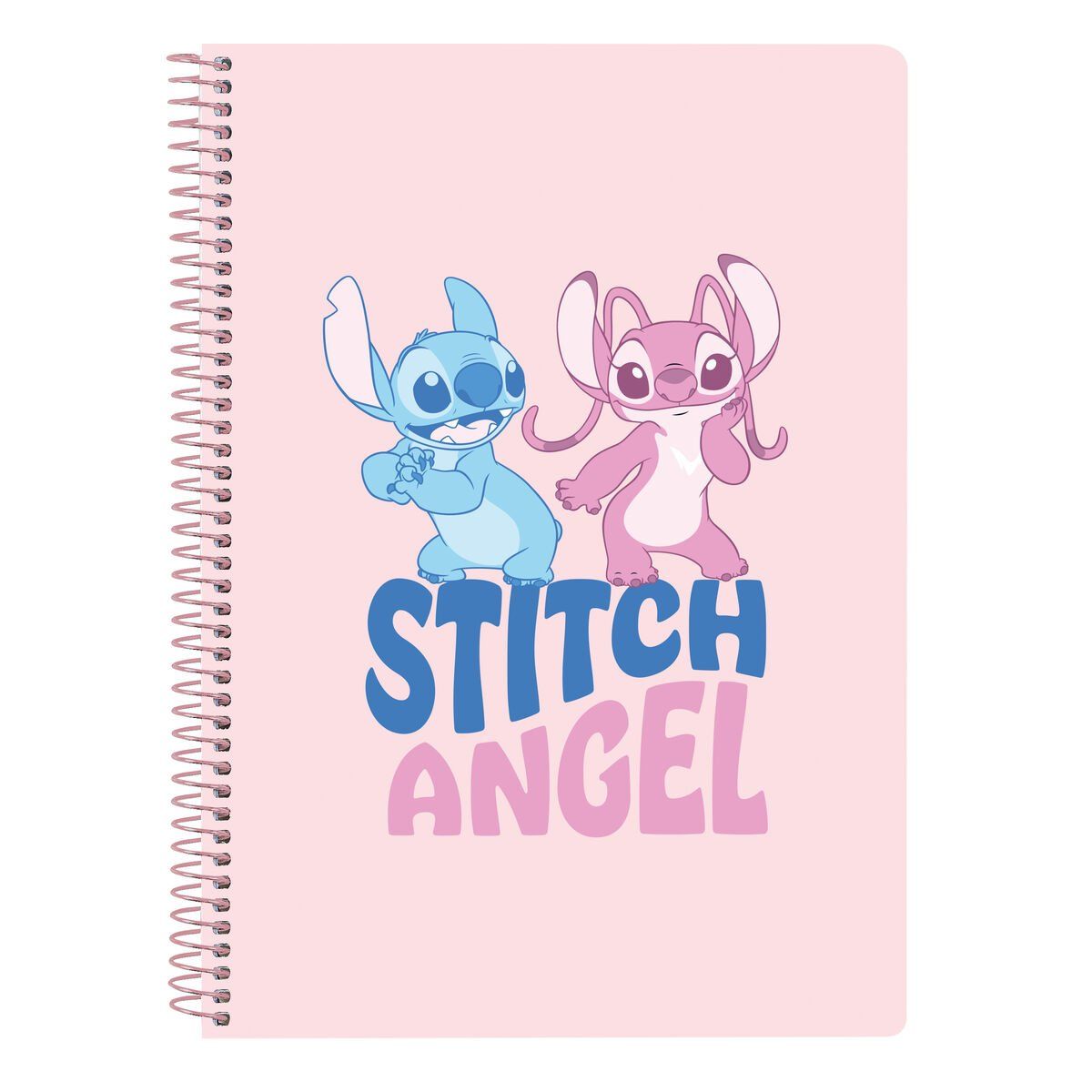 Carpeta de anillas Lilo & Stitch Ohana Azul Rosa claro 15.5 x 22 x 1 cm
