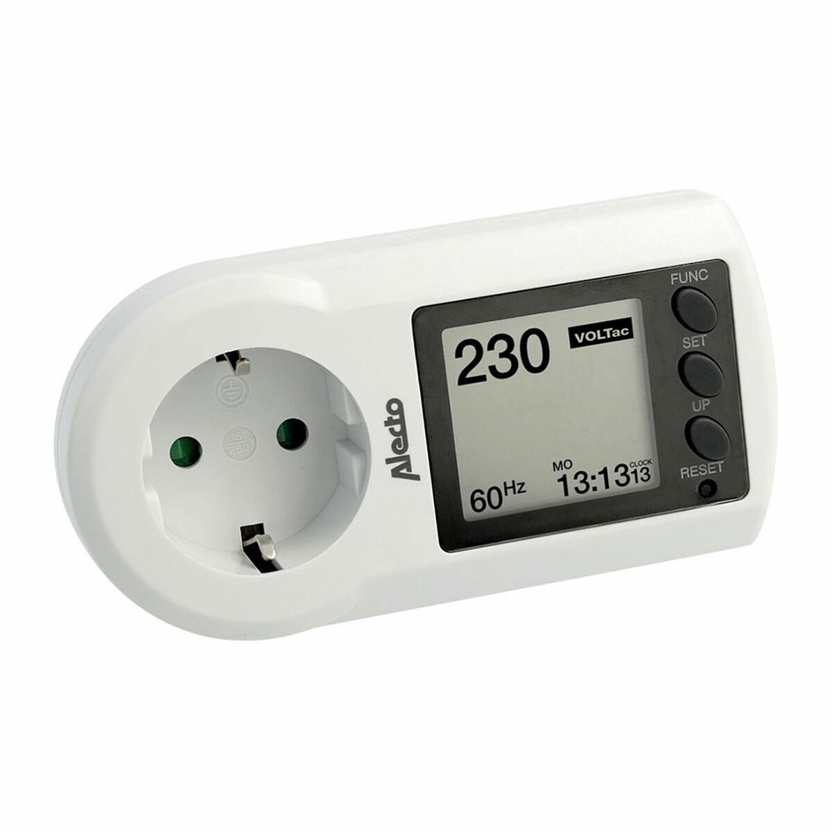 Enchufe con monitor de consumo eléctrico Alecto Blanco 3680 W