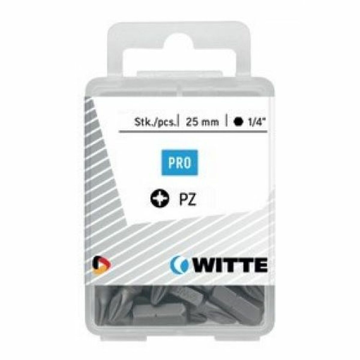 Juego de puntas WITTE Pozidriv PZ1 25 Unidades 25 Piezas