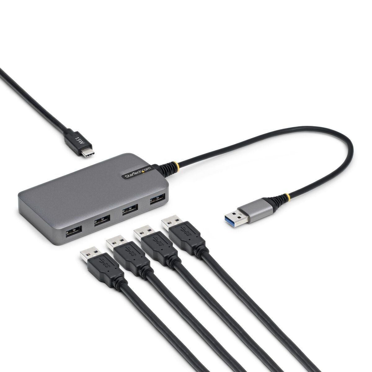 Hub USB Startech 5G4AC-USB-A-HUB Gris