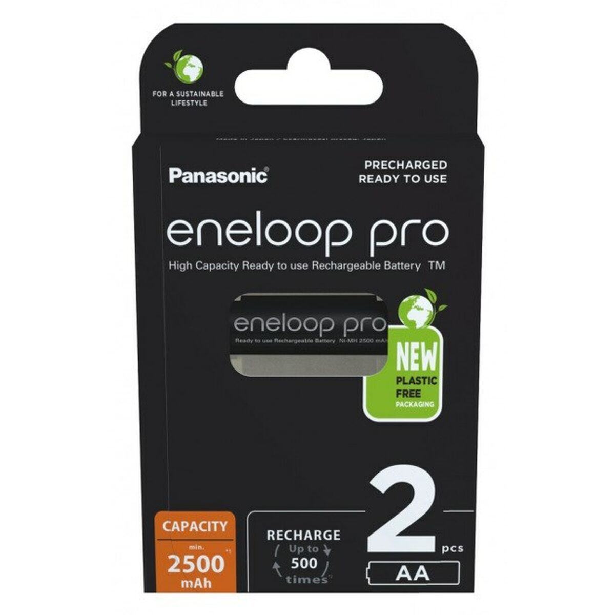 Pilas Recargables Panasonic BK-3HCDE/2CP 2500 mAh 1,2 V
