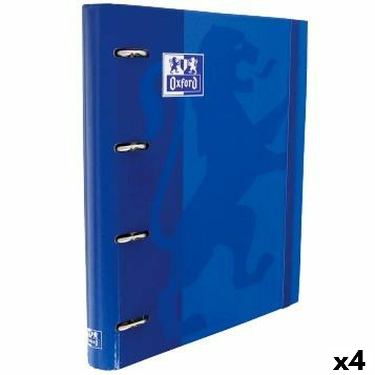 Carpeta de anillas Oxford CLASSIC Azul marino A4+ (4 Unidades)