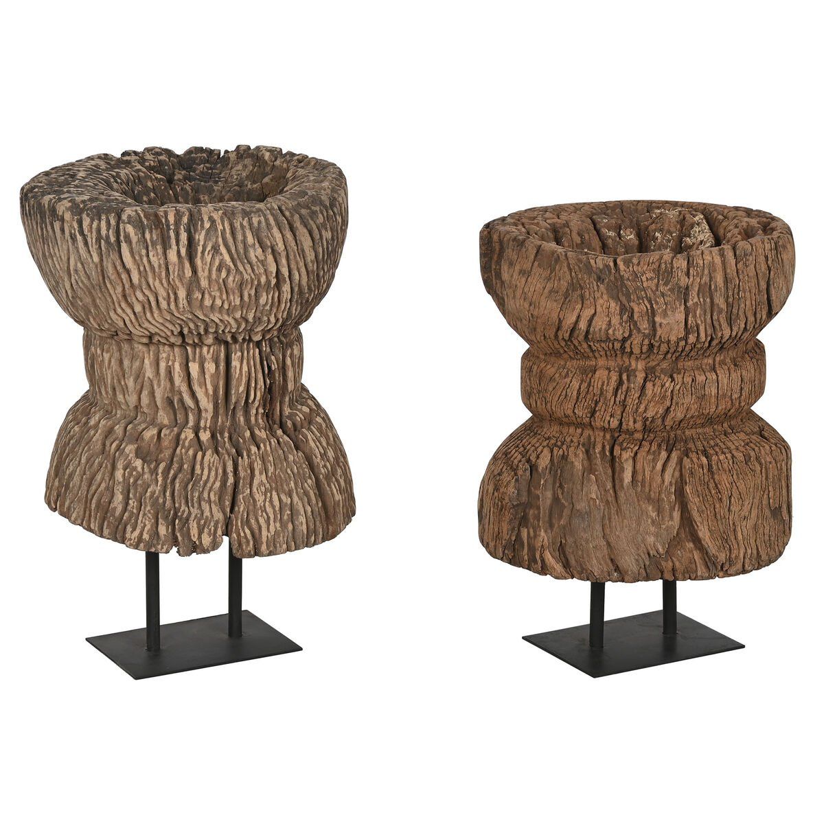 Figura Decorativa Home ESPRIT Negro Marrón oscuro Pieza única