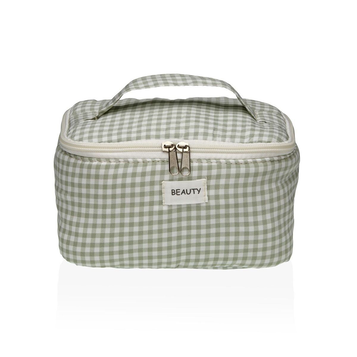 Neceser de Viaje Versa Vichy Verde Poliéster Textil 12 x 12 x 20 cm