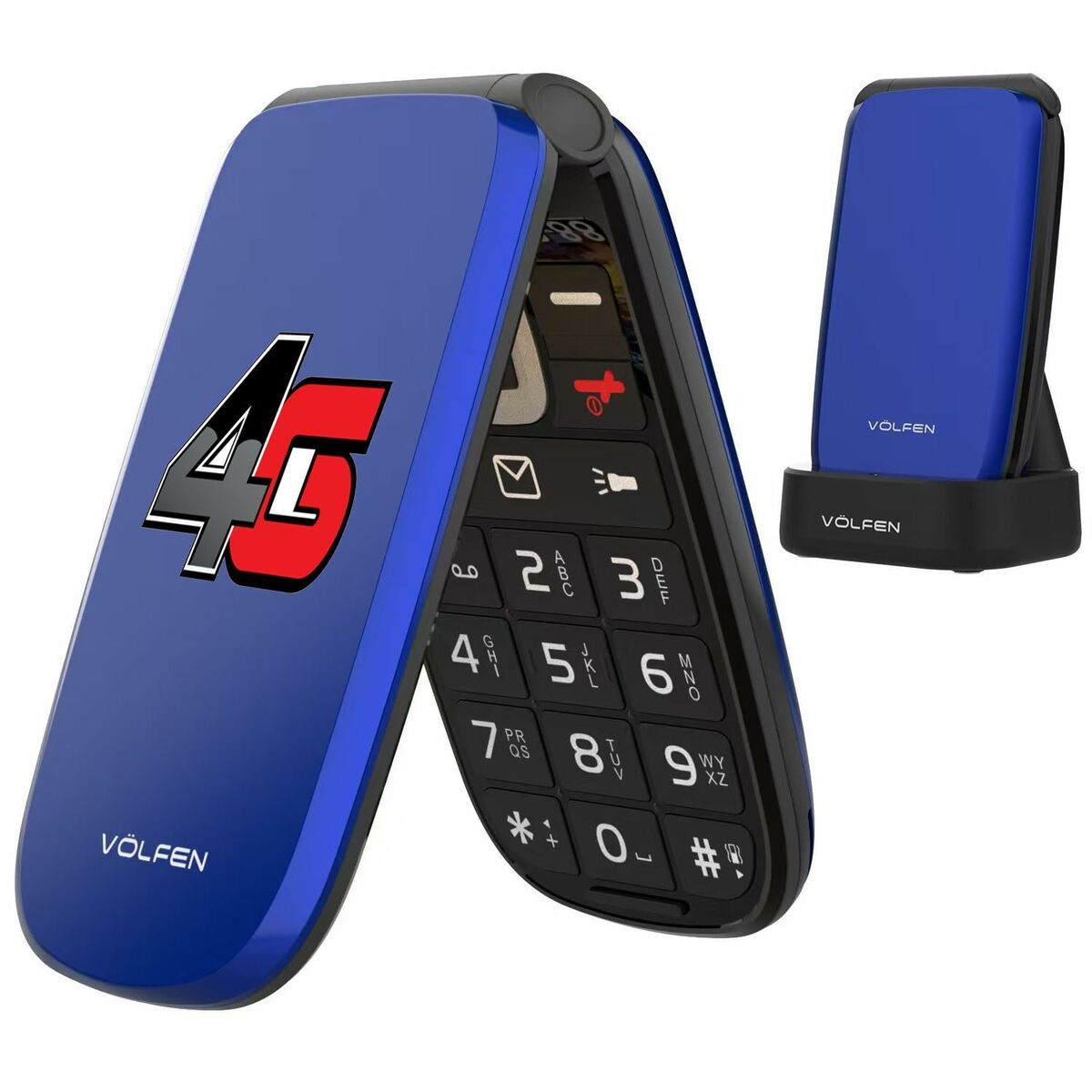 Teléfono Móvil para Mayores Volfen ASTRO FLIP 48 MB 2,8" Azul 4G