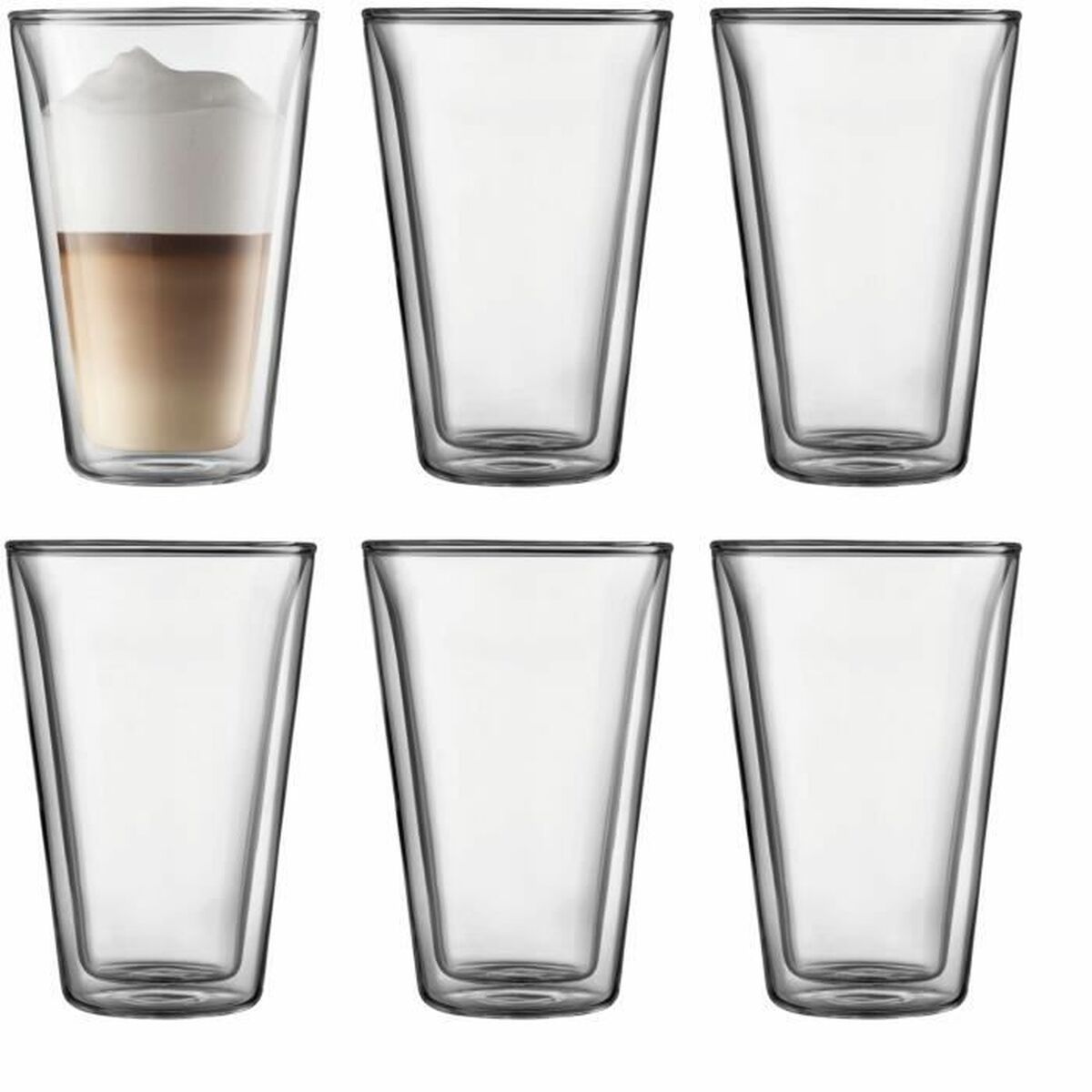 Set de Vasos Bodum 400 ml Transparente Vidrio de Borosilicato Liso 6 Piezas (6 Unidades)