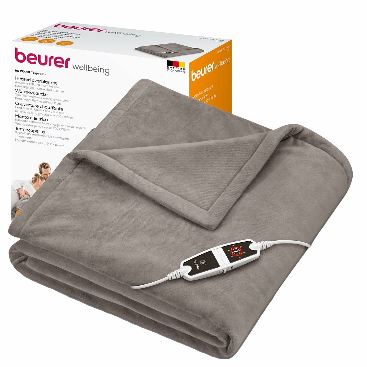 Manta Eléctrica Beurer HD150XXL 200 x 150 cm Taupé Poliéster