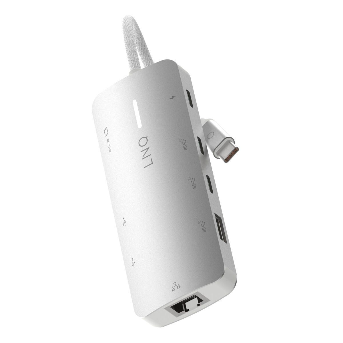 Hub USB Linq Byelements LQ49081 Blanco Gris