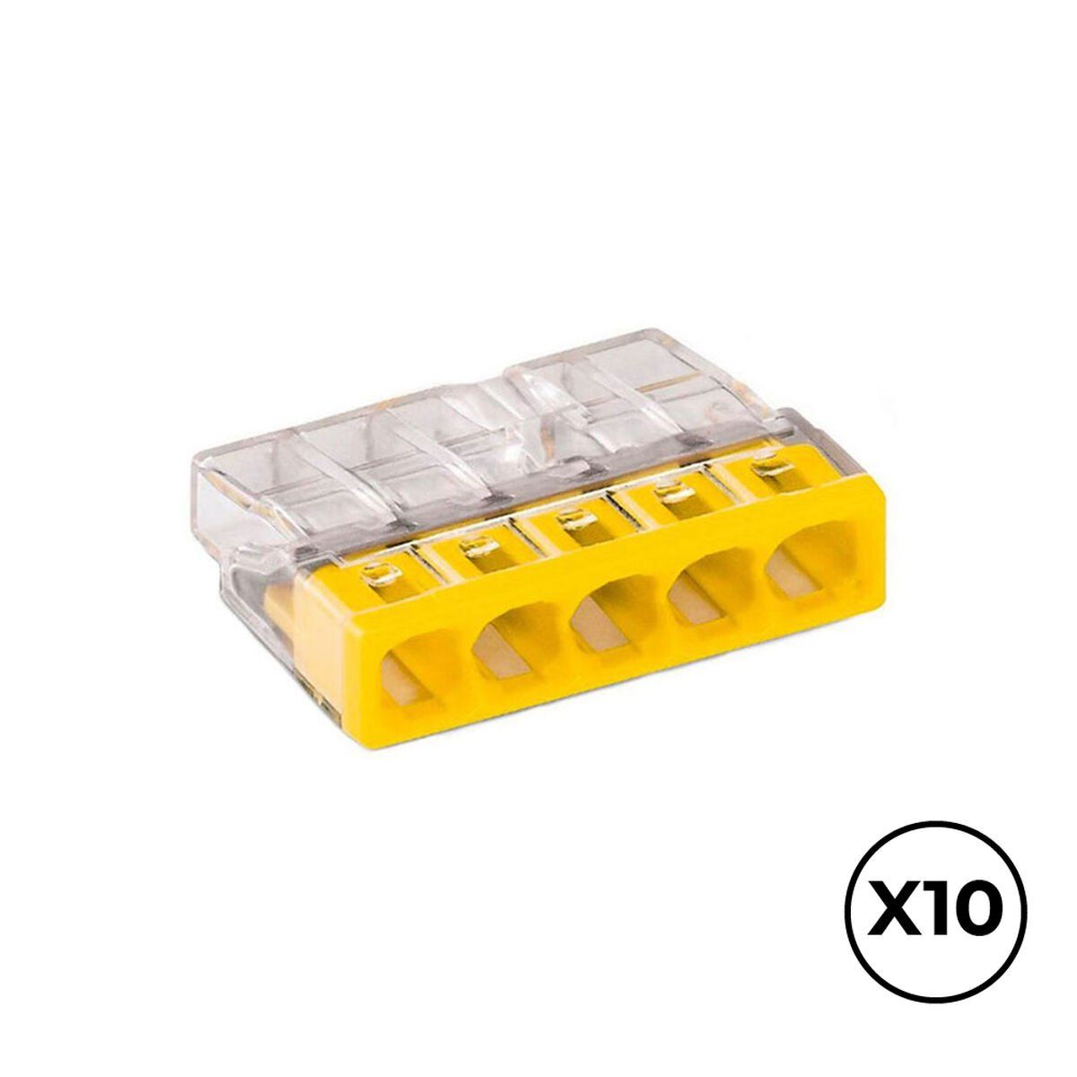 Conector rápido Wago 2,5 mm 5 Conexiones (10 Unidades)