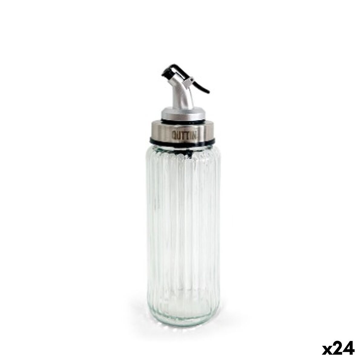 Aceitera Quttin OTTICO Transparente Plateado Vidrio 250 ml (24 Unidades)