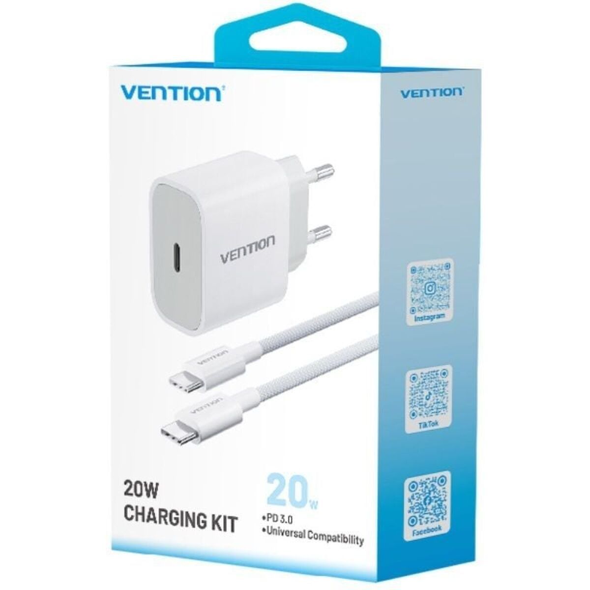 Cargador de Pared Vention G12W0-EU 20 W