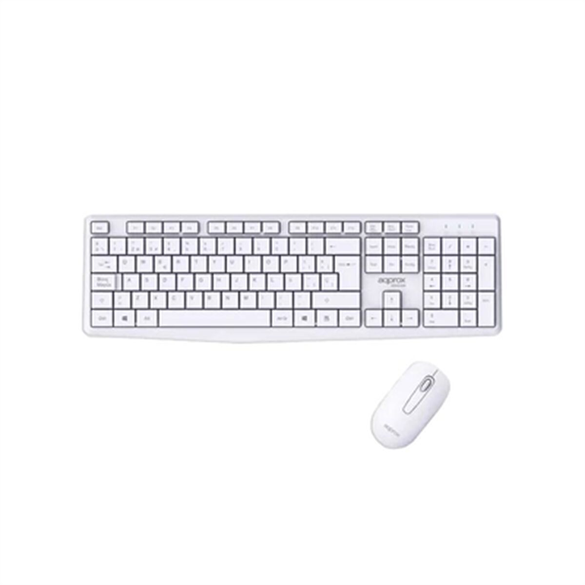 Teclado y Ratón approx! X420W 1000DPI Blanco Español Qwerty Español