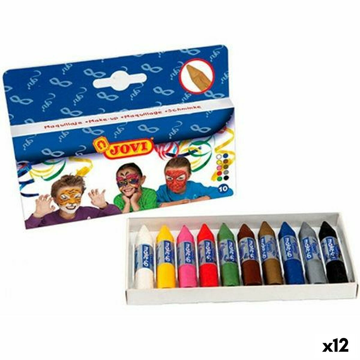 Pintura de Cara Jovi Multicolor (12 Unidades)