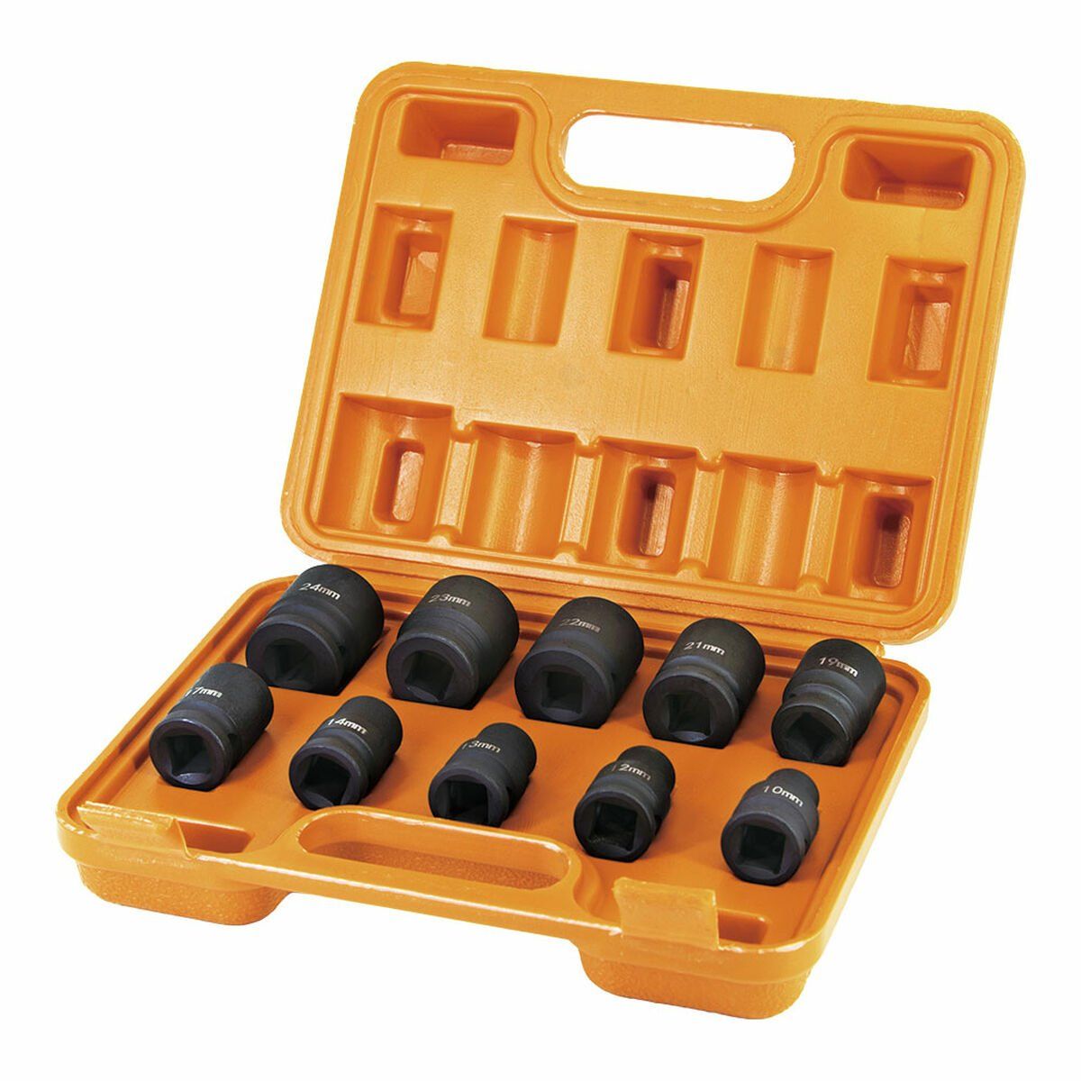 Juego de Vasos de Impacto Koma Tools 10, 12, 13, 14, 17, 19, 21, 22, 23, 24 MM 10 Piezas