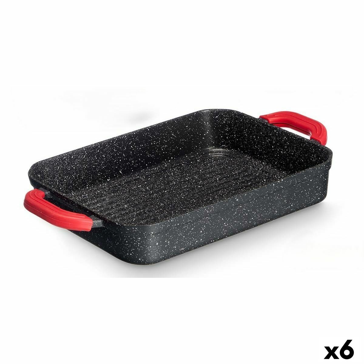 Asadora Kinvara Blanco Negro Rojo Silicona Aluminio 32 x 25 cm