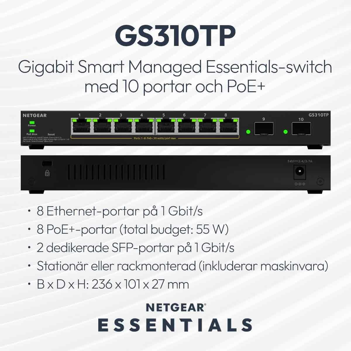 Switch Netgear GS310TP-200EUS